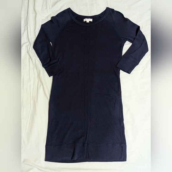 Plenty/ Ribbon Navy Blue 3/4 Sleeve Dress - Picture 7 of 8